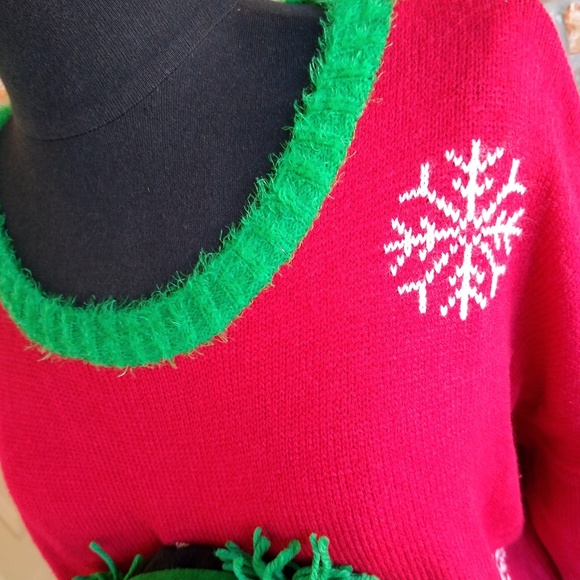 It's Our Time Ugly Christmas 3D Penguin Sweater XL - Picture 3 of 7